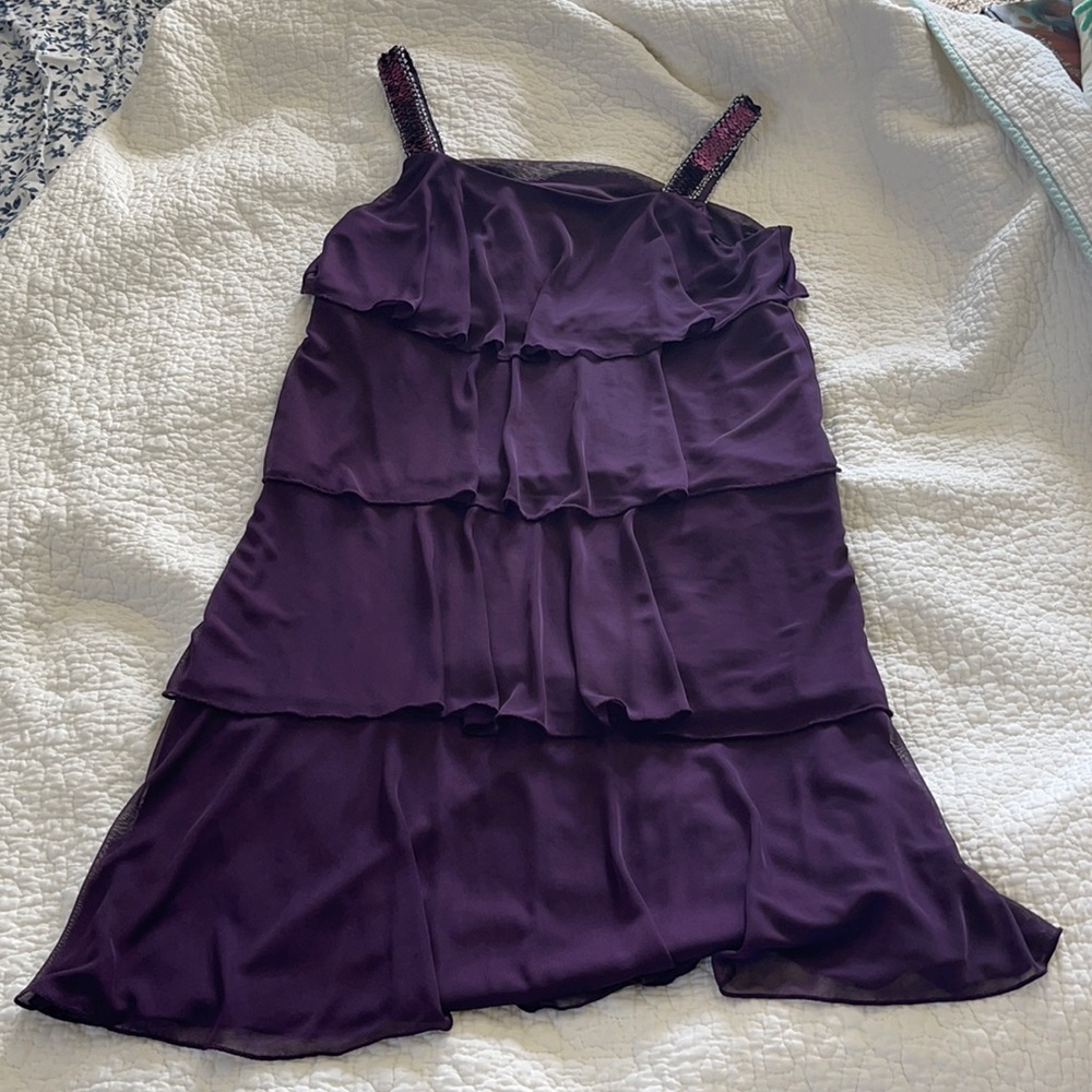 Ladies eggplant cocktail dress